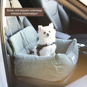 Premium Hunde Autositz inkl. Anschnallgurt